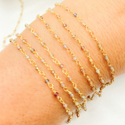 Tundu Sapphire Gold Plated Wire Chain